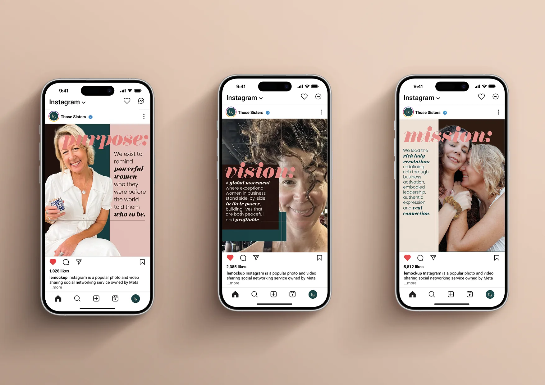 Those Sisters brand guidelines page