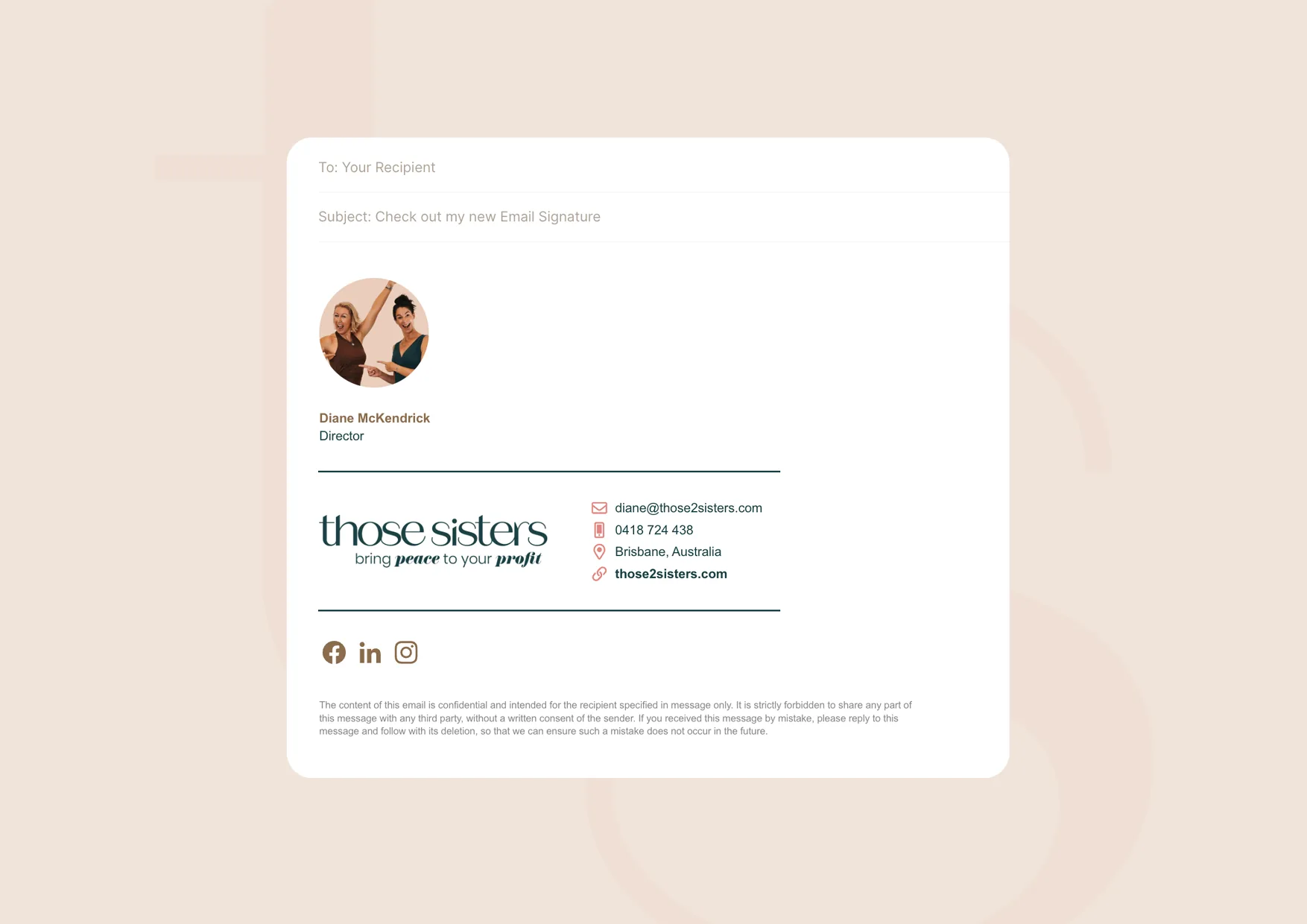 Those Sisters brand guidelines page